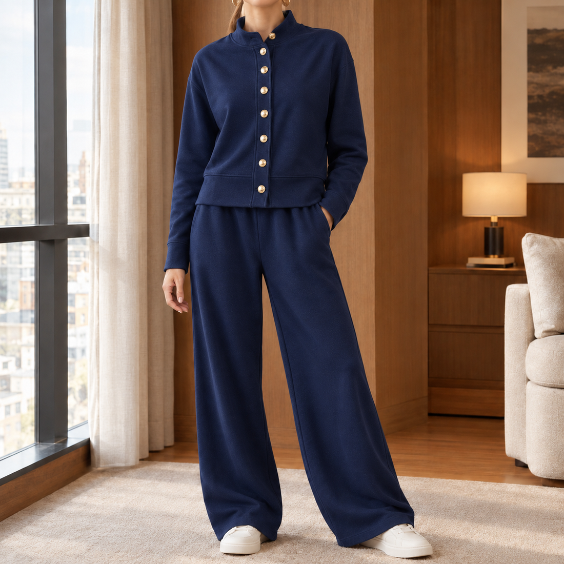 Catriona-Grace Wide Leg Set - Blue