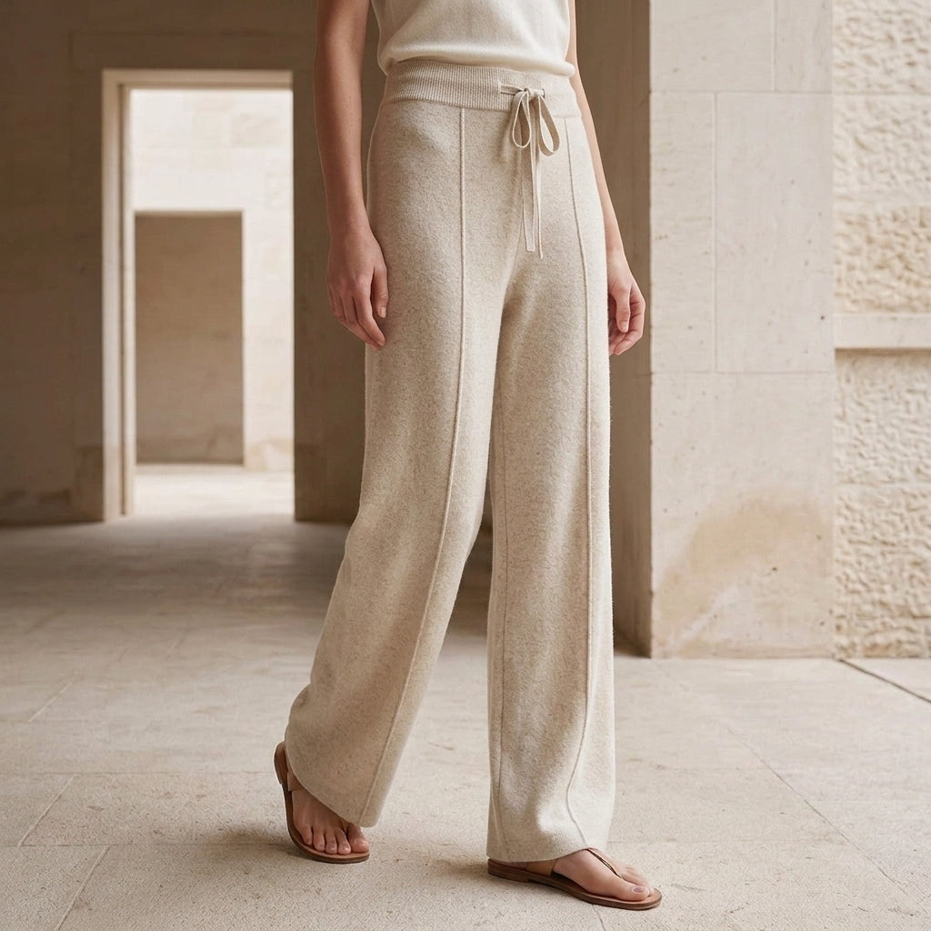 Florence Wide Leg Pants - Blue-velvet-color