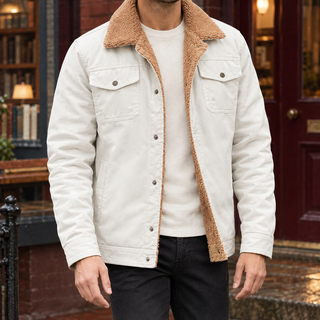 Vidal Fleece-Lined Jacket - White