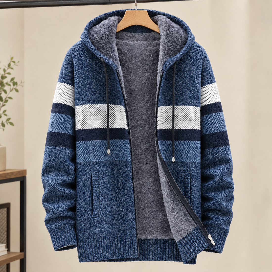 Archambault Hooded Sweater - Blue