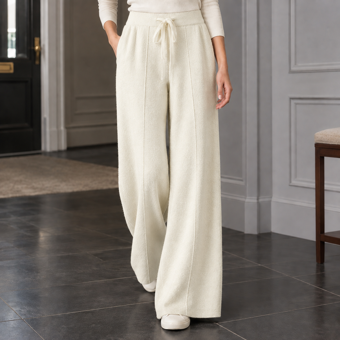 Mathilde-Marie Wide Leg Pants - Milk White