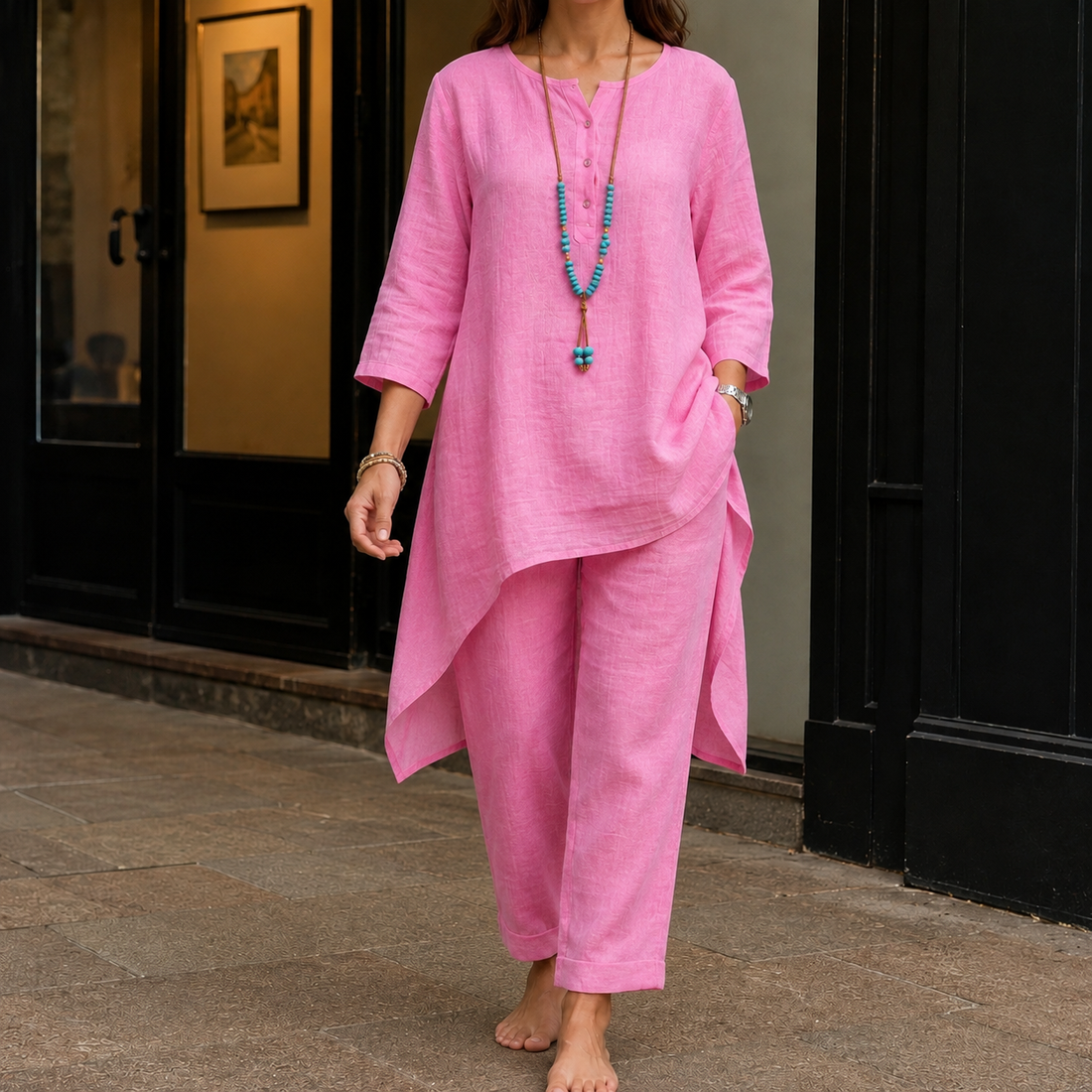 Sabina Relaxed Set - Pink