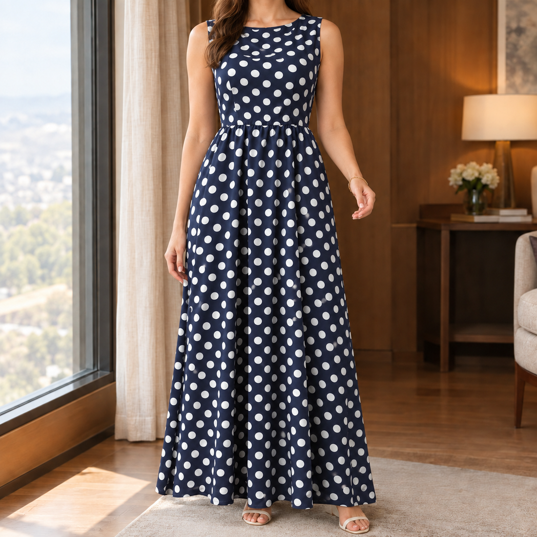 Ariana A-Line Dress - Dark Blue