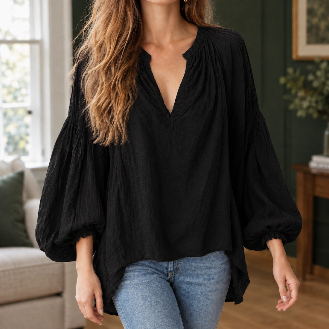 Becca Relaxed Blouse - Black