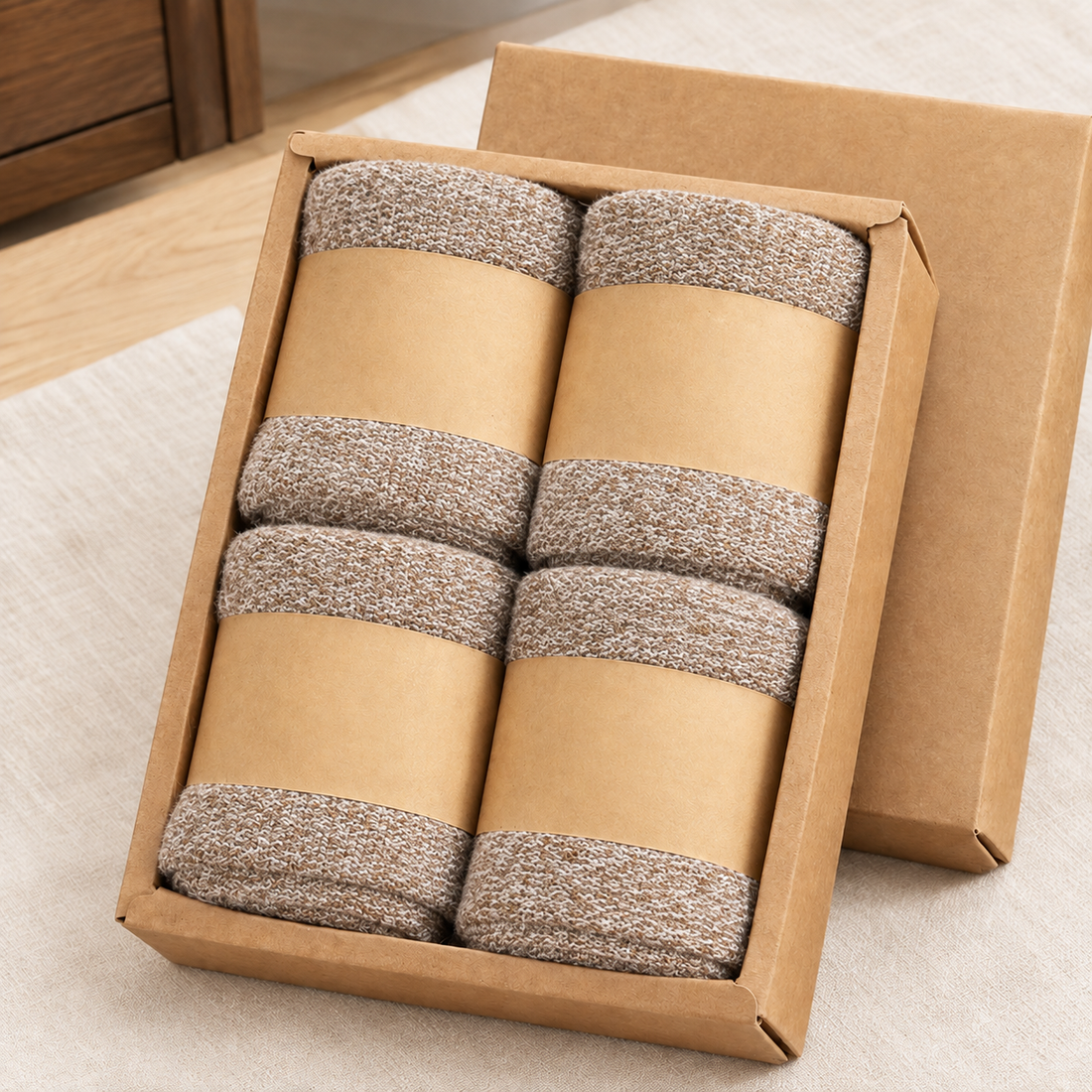 Theo-Cole Merino Wool Socks - Khaki