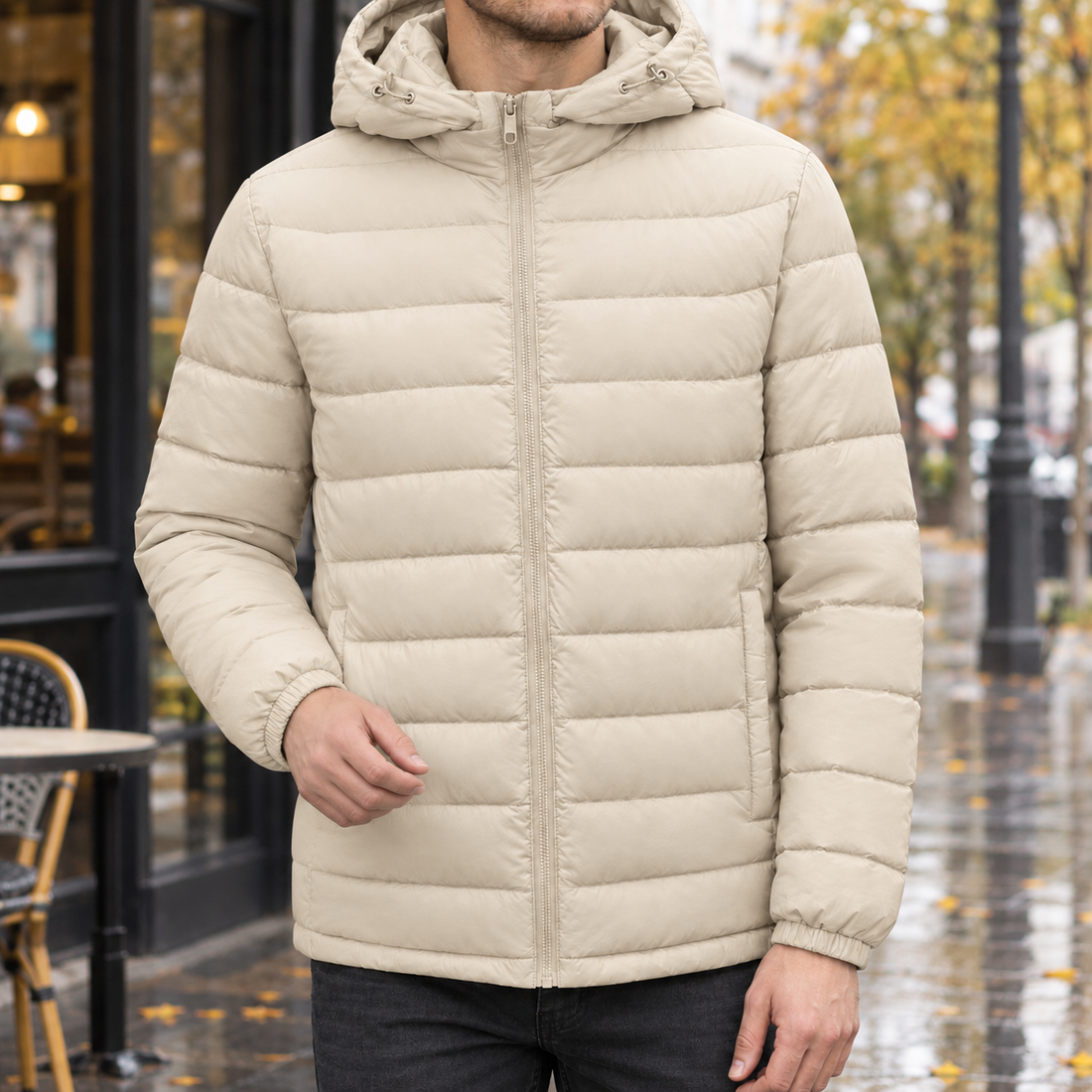 Bastien-Scott Quilted Jacket - Light Porcelain Rice