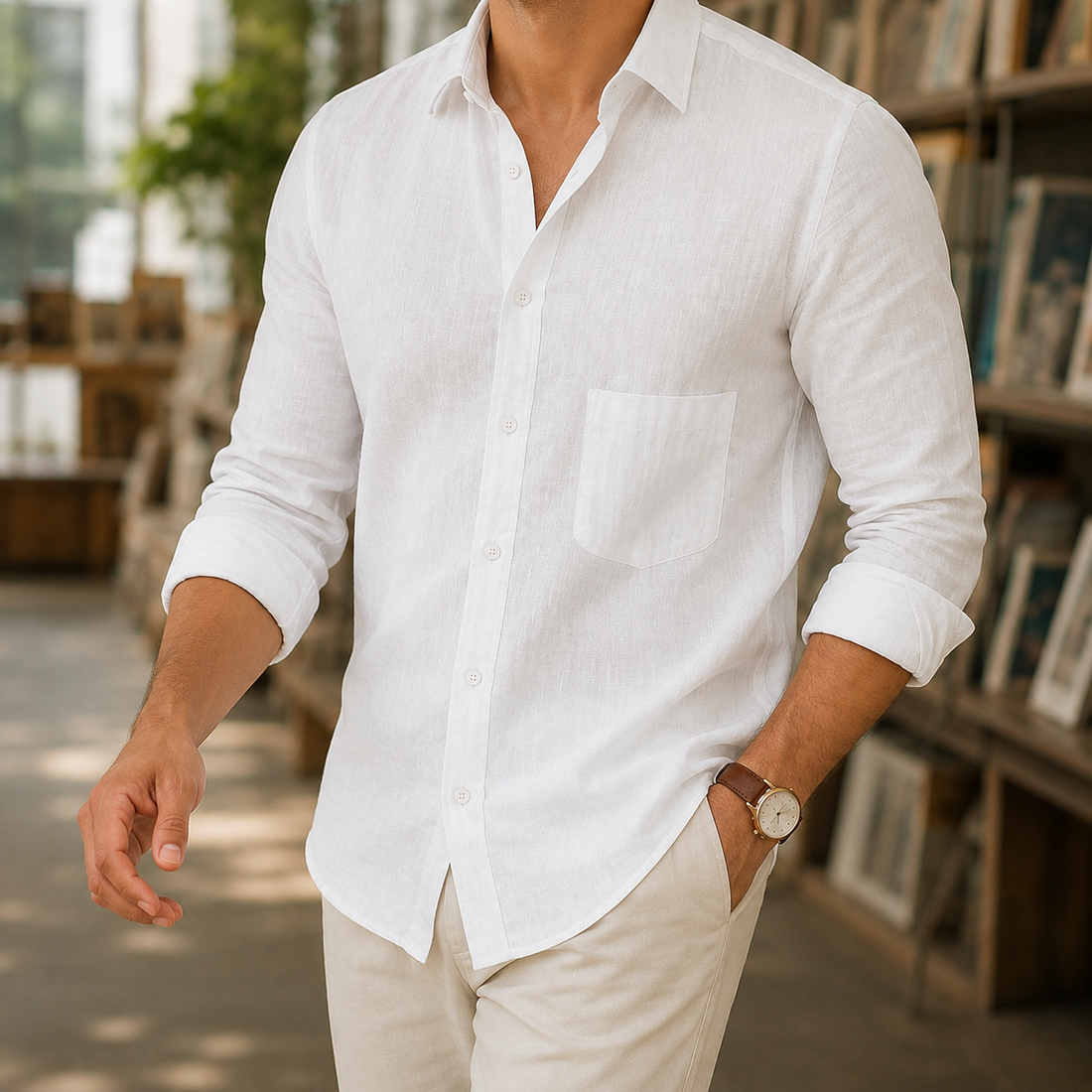 Arlo Collared Shirt - White