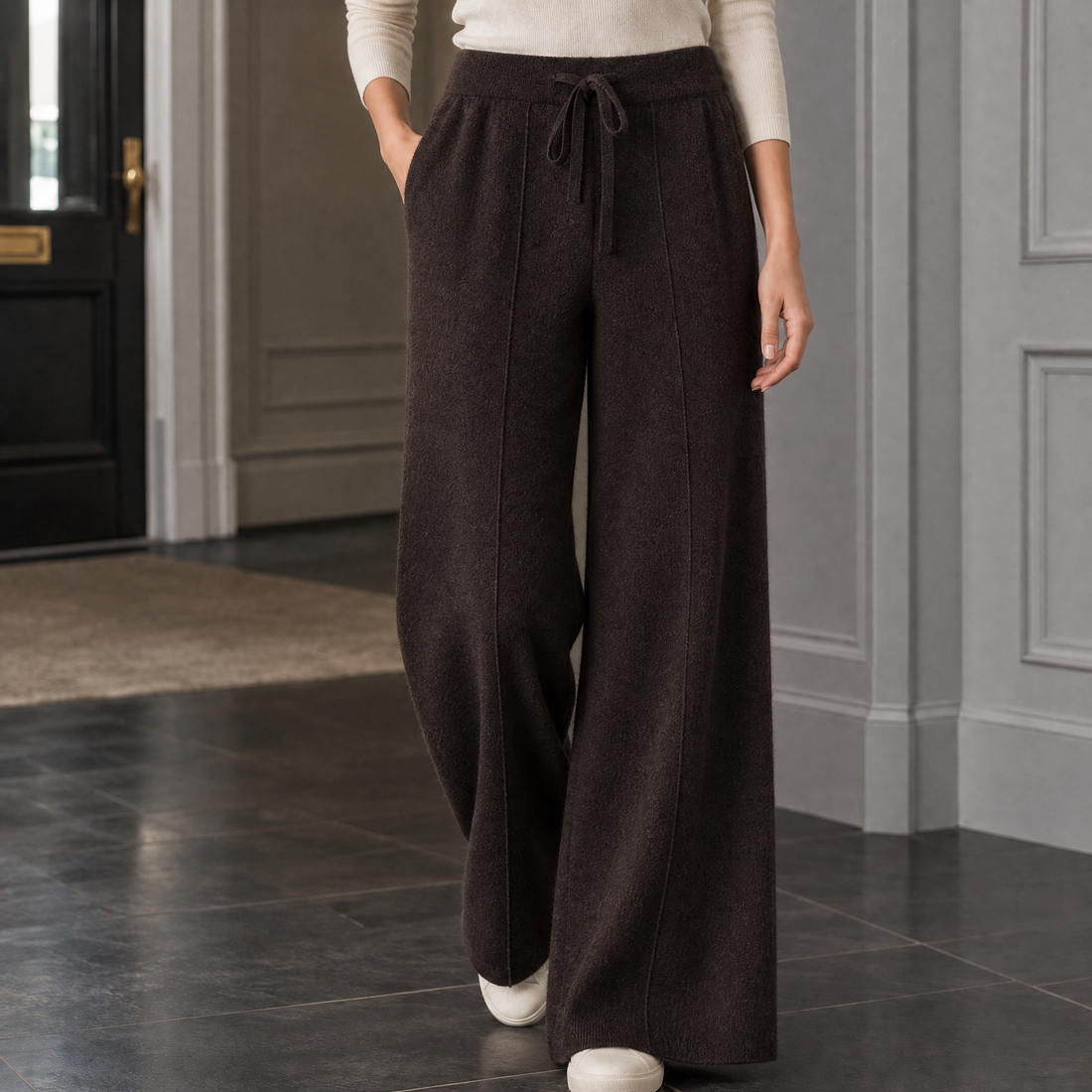 Mathilde-Marie Wide Leg Pants - Mocha Brown