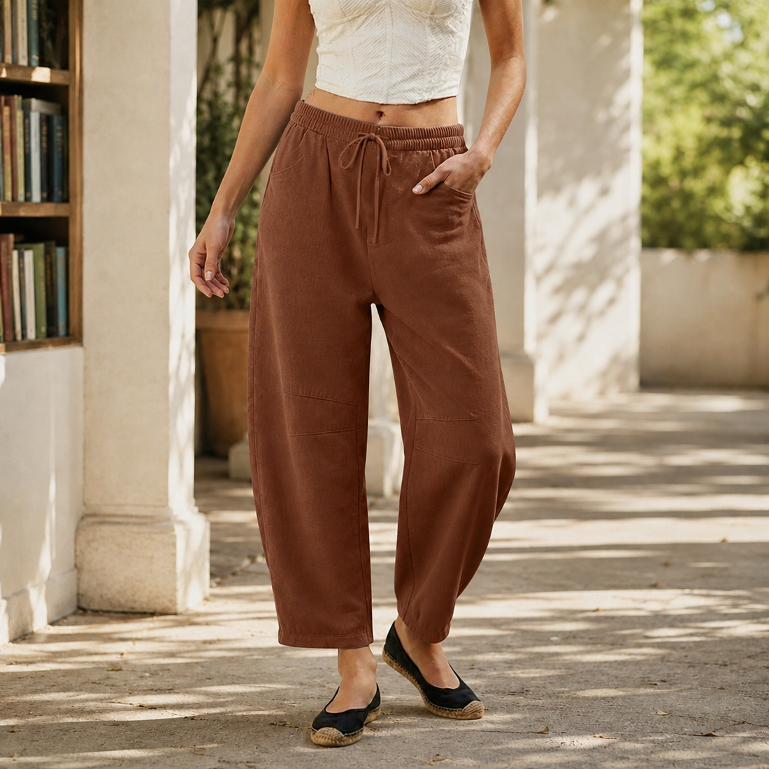 Winona Barrel Pants - Coffee