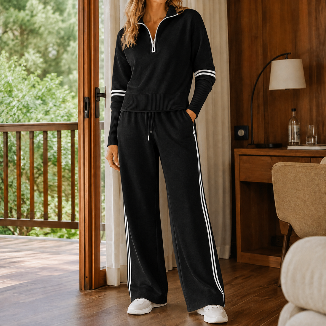 Celeste Wide-Leg Set - Black