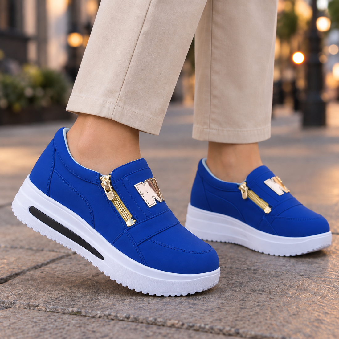 Rossi Wedge Sneakers - Blue
