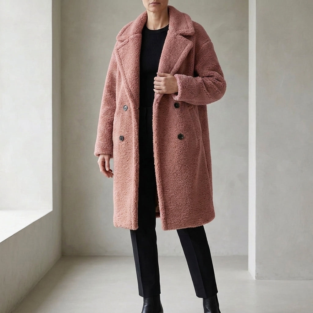 Alessia Teddy Coat - Pink