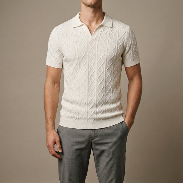 Blaise Diamond Knit Polo