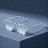 Yara-Sage Retro Sunglasses - Clear Blue Fade