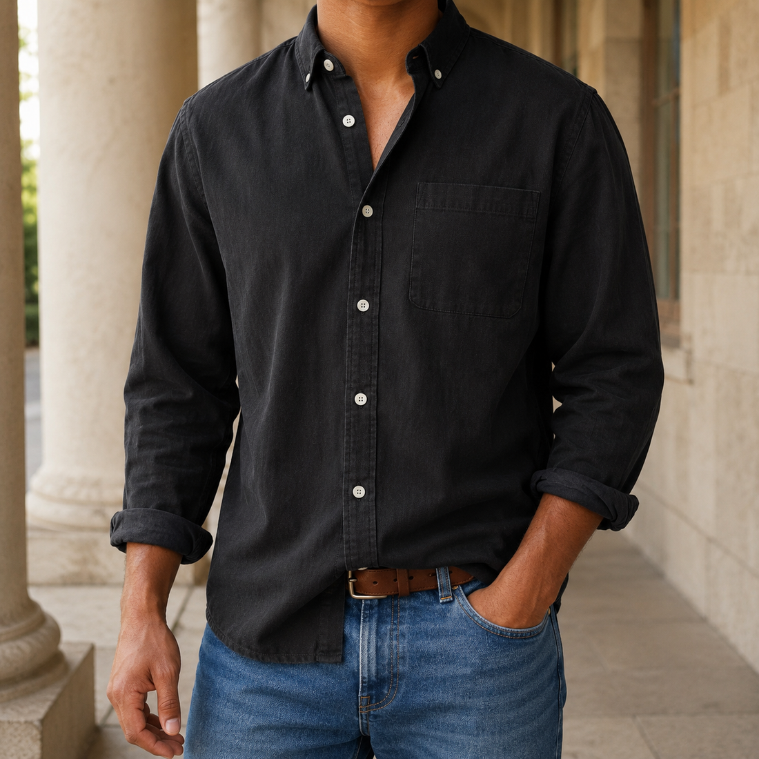 Evander Relaxed Shirt - Black