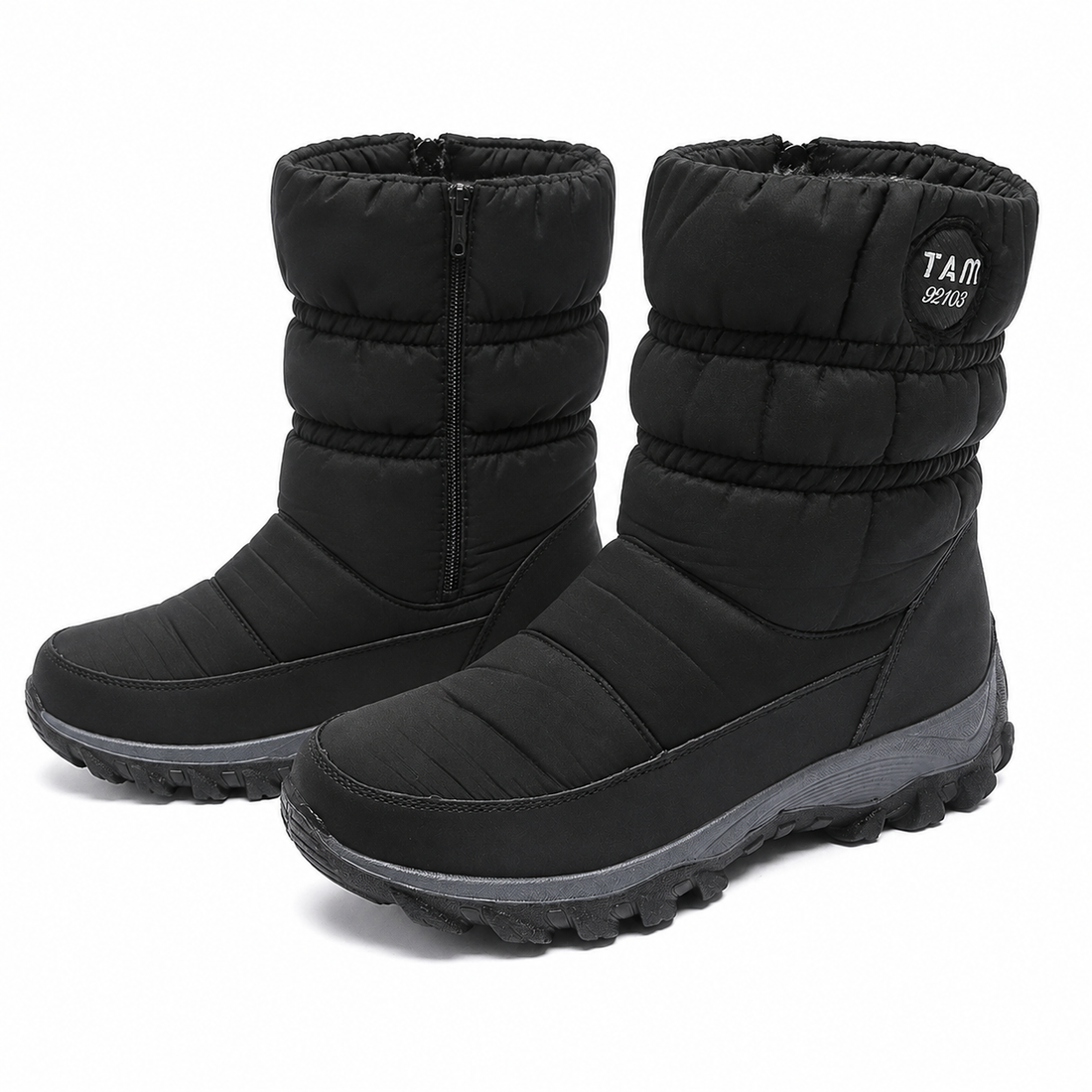 Graziani Quilted Snow Boots - Black