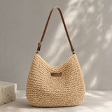 Calvino Woven Hobo Bag - Beige