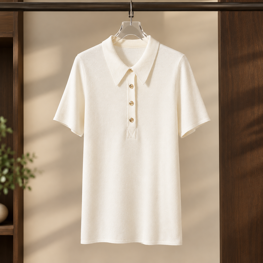 Katrina Polo Top - White