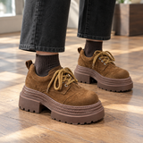 Tornabuoni Platform Derby Shoes - Camel