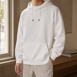 Idris-York Relaxed Hoodie - White