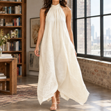 Idalia Halter Maxi Dress - Off White