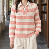 Gwendolyn-Faye Textured Sweater - Pink