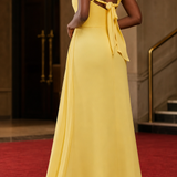 Katia-Lane Halterneck Maxi Dress - Lemon Yellow