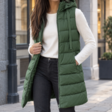 Sylvaine-Mae Hooded Puffer Vest - Green