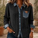 Eloise Textured Shirt - Dark Blue
