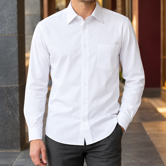 Alfred-Grey Cotton Blend Shirt