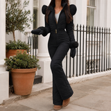 Maxine-Kate Quilted Jumpsuit - Black
