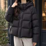 Demelza Hooded Puffer Jacket - Black