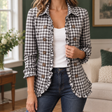 Hermione-Eve Gingham Jacket - Black
