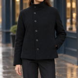 Lillian Stand Collar Jacket - Black