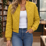 Ingrid-Hope Quilted Jacket - Mustard Yellow