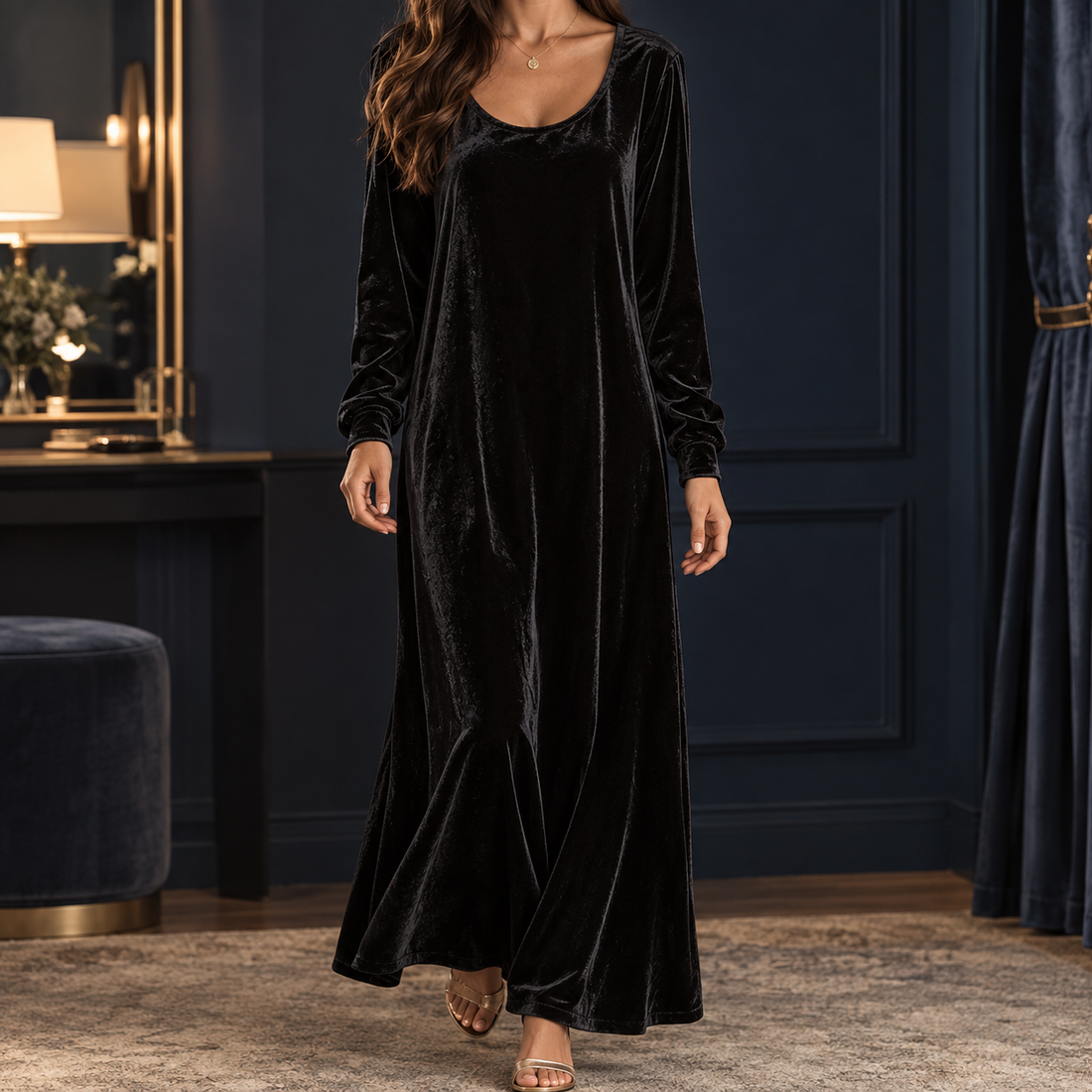 Rosemary Flowing Maxi Dress - Black