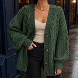 Ariane Cable Knit Sweater - Green