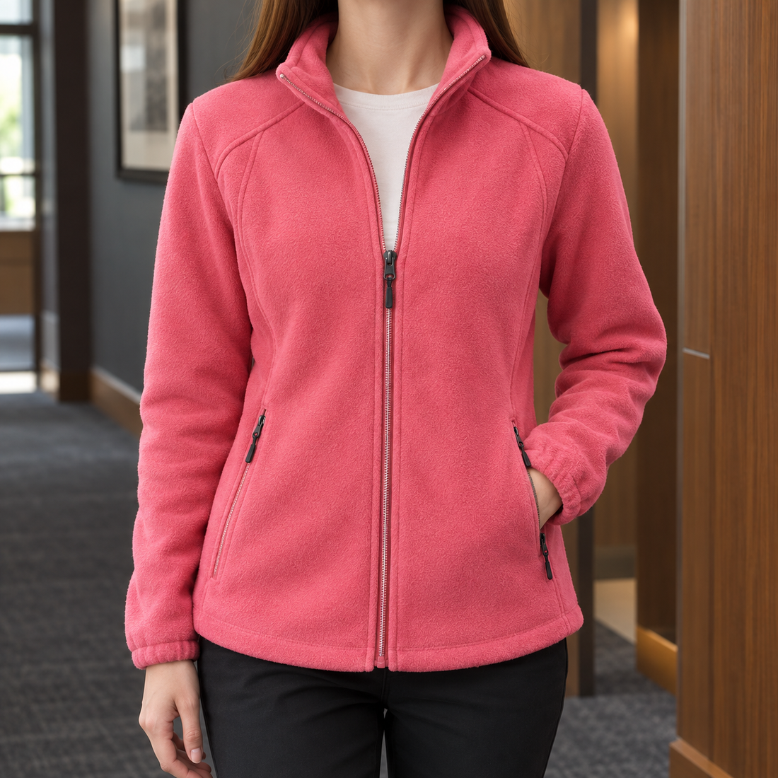 Bridget Stand Collar Jacket - Red