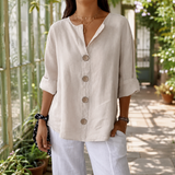 Marisol Relaxed Blouse - Apricot