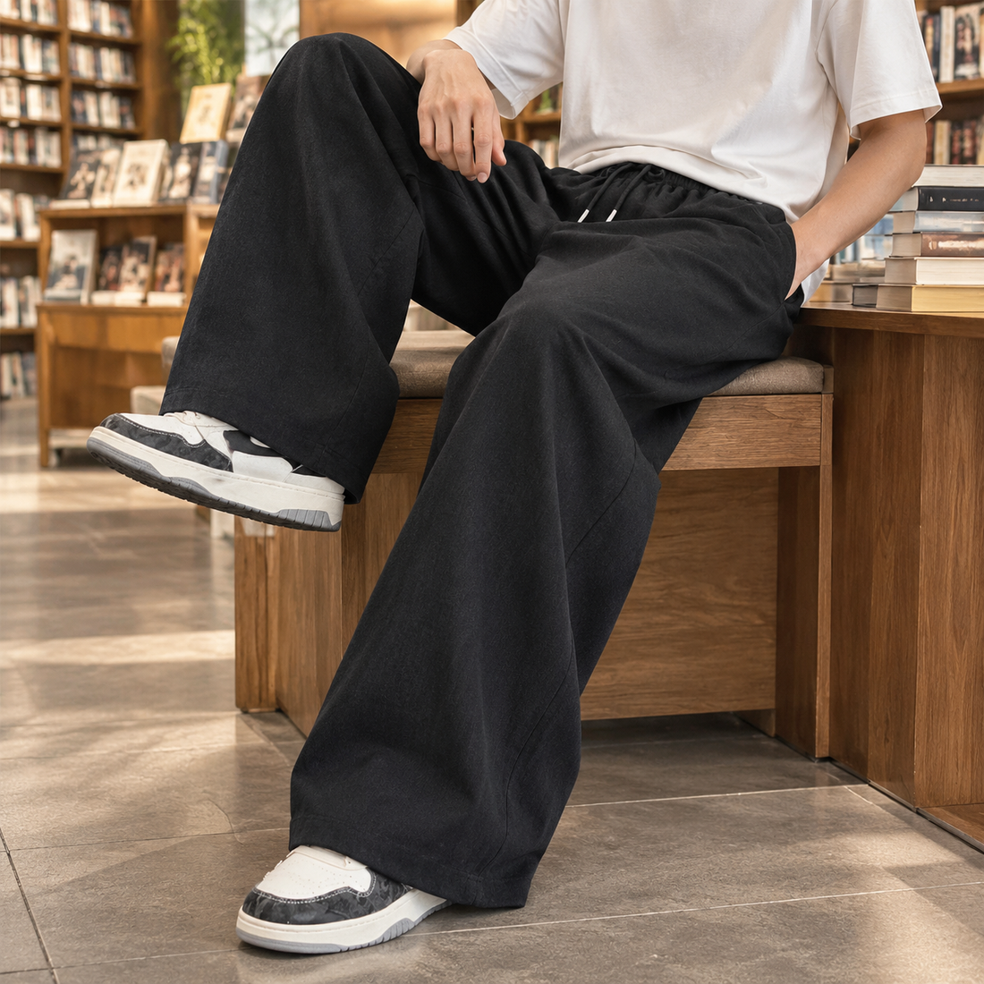 Aubin Wide Leg Pants - Black 2