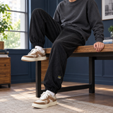Gareth Relaxed Jogger Pants - Triangle R Mark Black