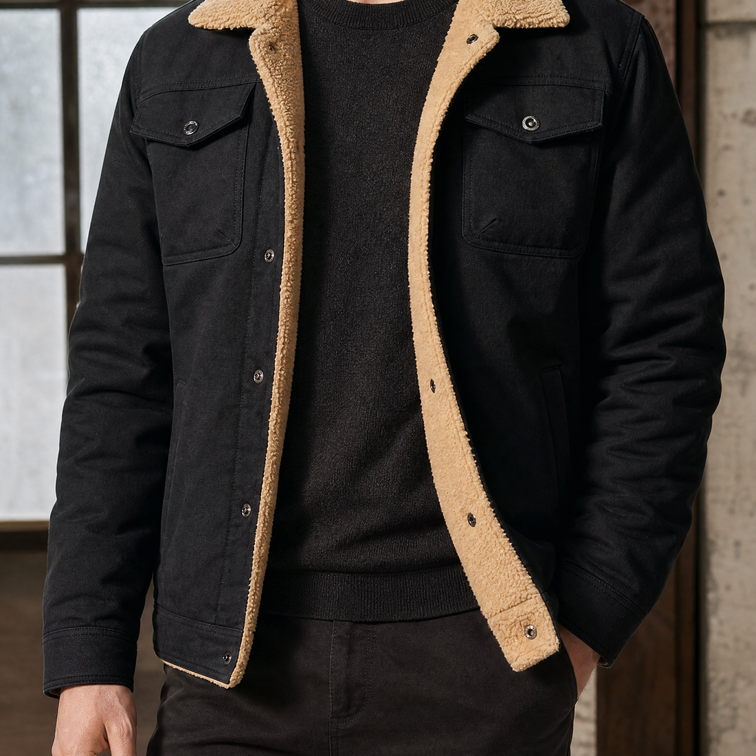 Timothy Sherpa Jacket - Black
