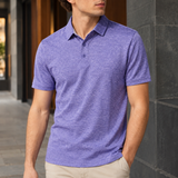 Oliver-Scott Heathered Polo Shirt - Purple