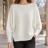 Cordelia-Faye Off Shoulder Sweater - White
