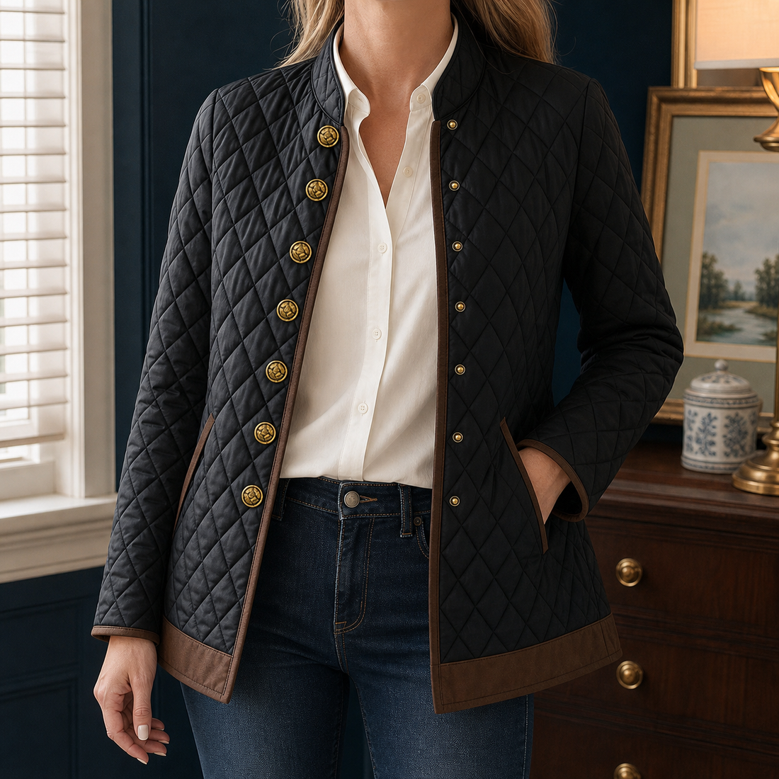Lavinia-Rose Quilted Jacket - Black