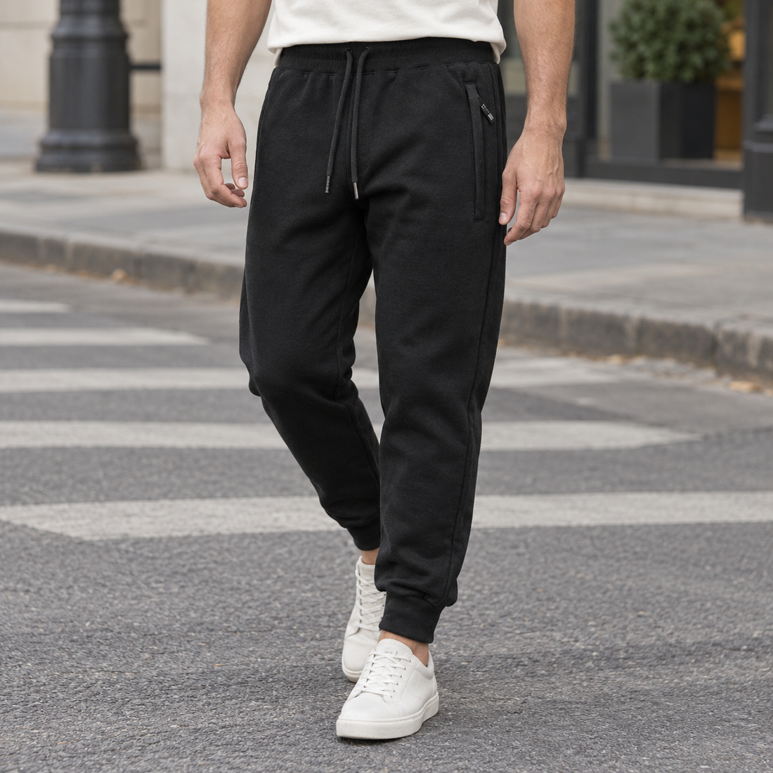 Montague Tapered Joggers - Pocket Black Leggings