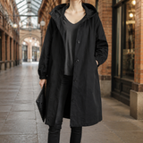 Calla Hooded Overcoat - Black