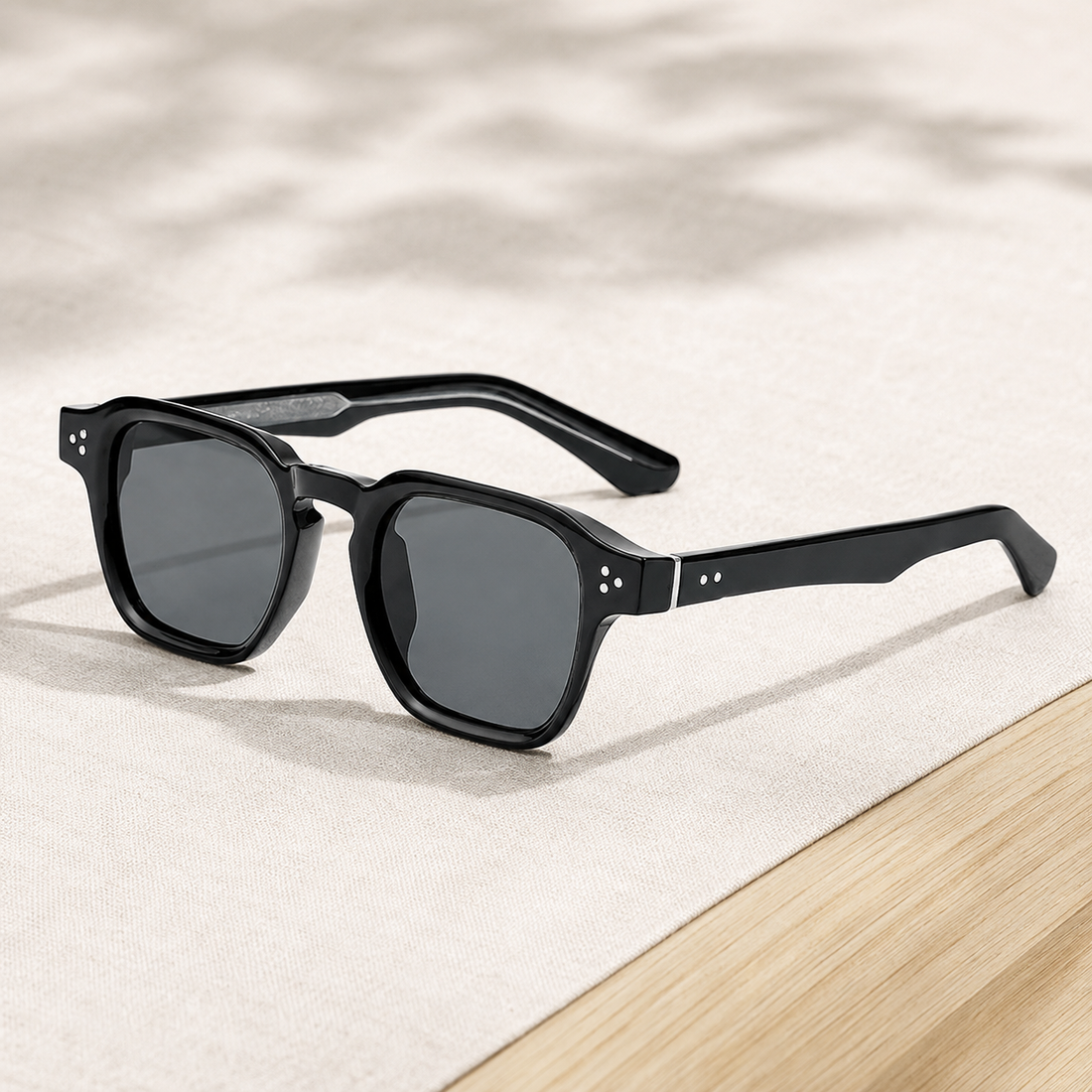 Orson Retro Sunglasses - Black And Gray