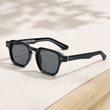 Orson Retro Sunglasses - Black And Gray