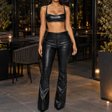 Leila Lace-Up Set - Black